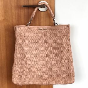 [Like New] Miu Miu Nappa Matelasse Shopper Tote